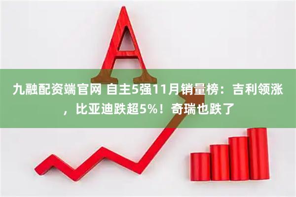 九融配资端官网 自主5强11月销量榜:吉利领涨,比亚迪跌超5%!奇瑞也跌了